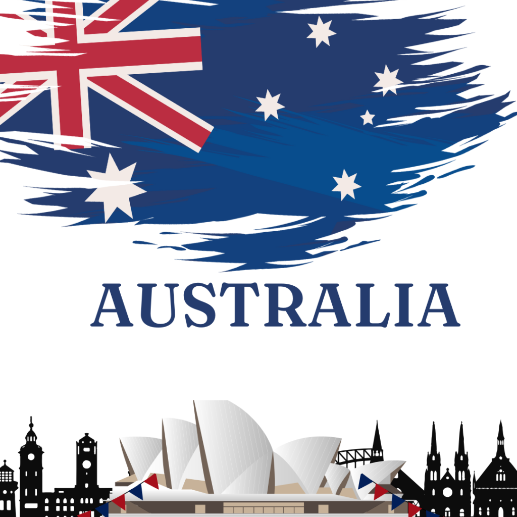 red and white rustic australian flag australia day instagram post